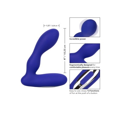 Plug/vibr-WIRELESS PLEASURE PROBE BLUE